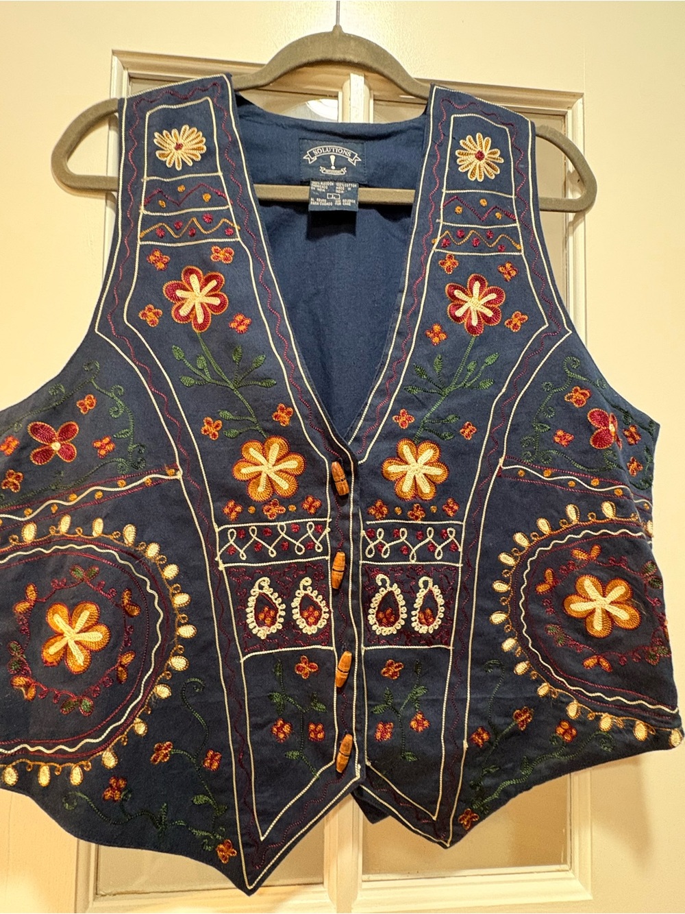 Vintage Y2K Solutions Original Embroidered Cotton Vest